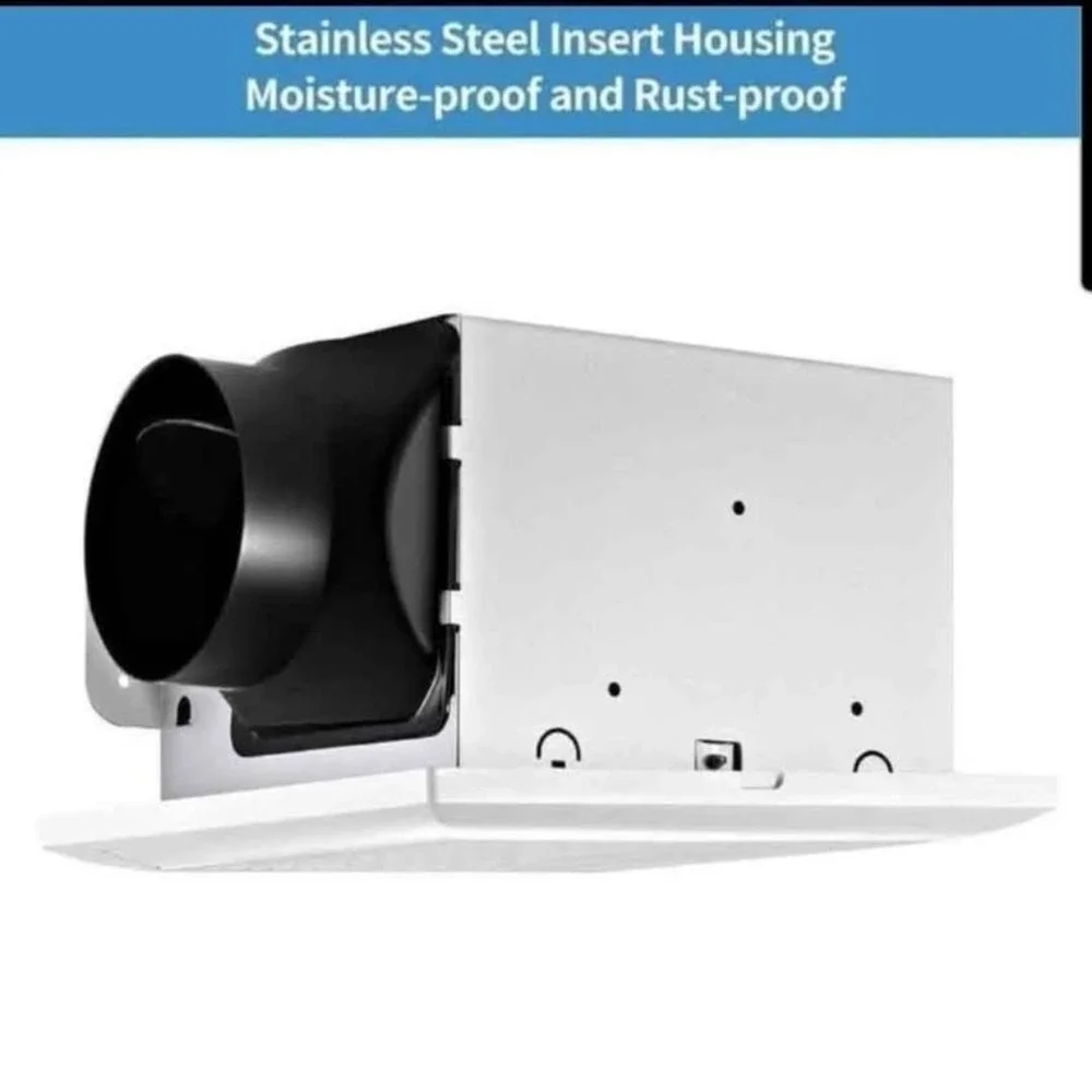 Bathroom Exhaust Fan 110 CFM Quiet Ceiling Ventilation 4 Inch Duct 107 Sq Ft